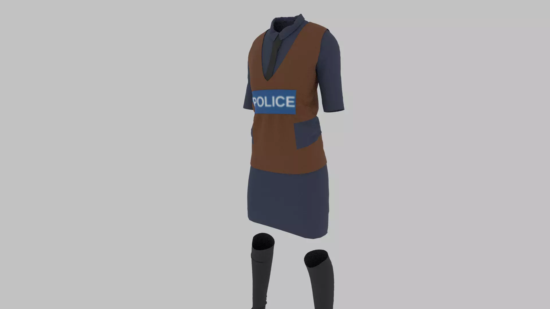 Police Uniform Low-poly 3D model_0