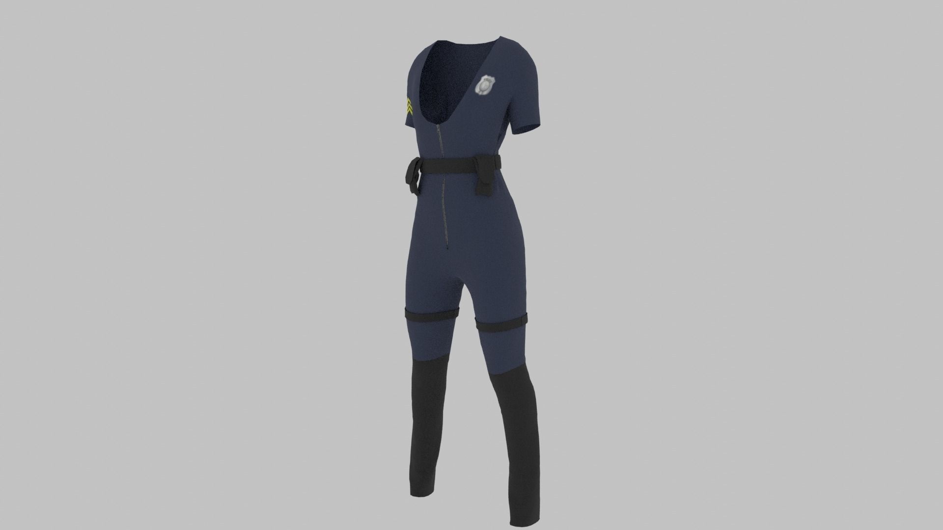 Police Uniform Low-poly 3D model_1