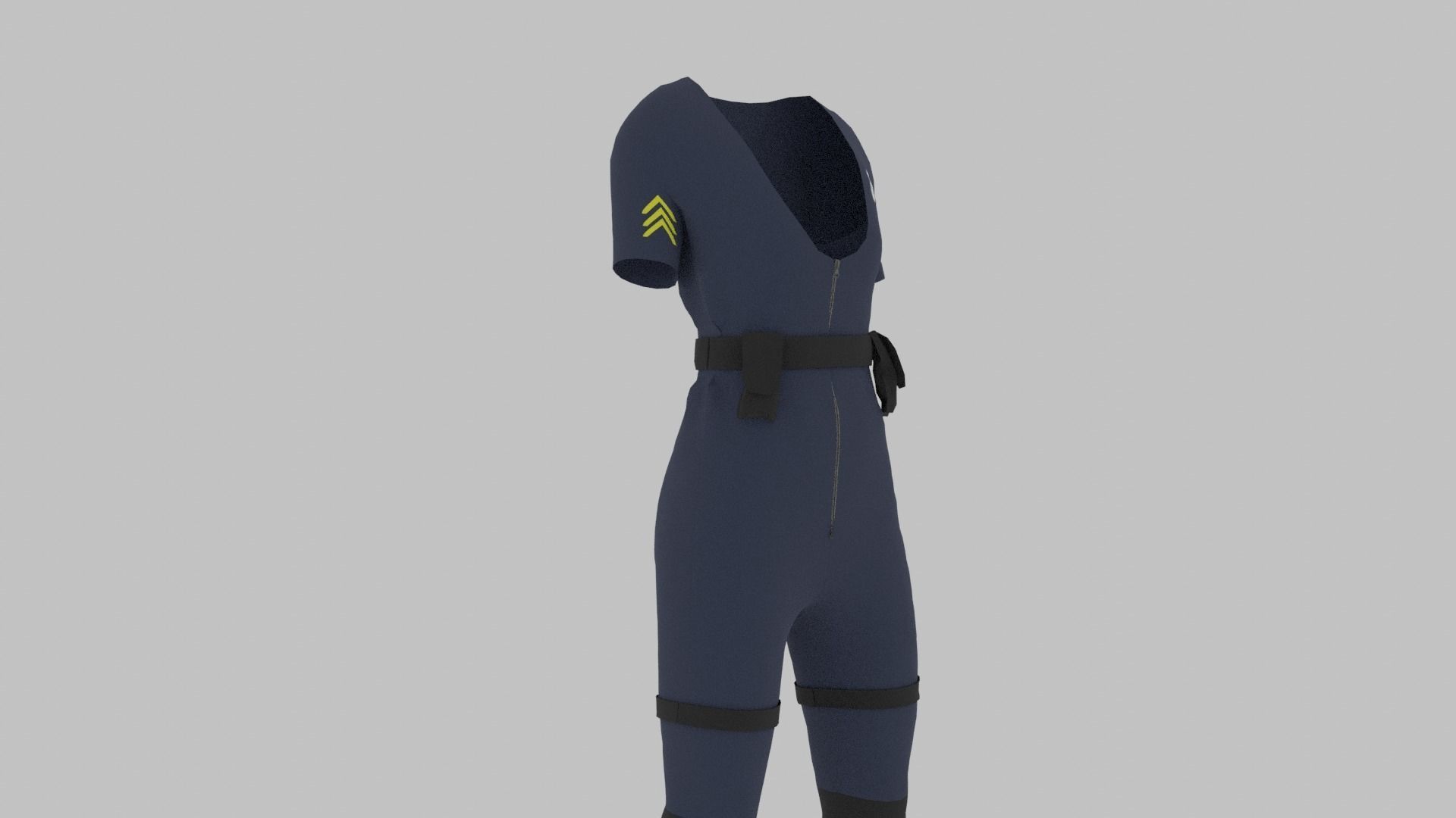 Police Uniform Low-poly 3D model_5