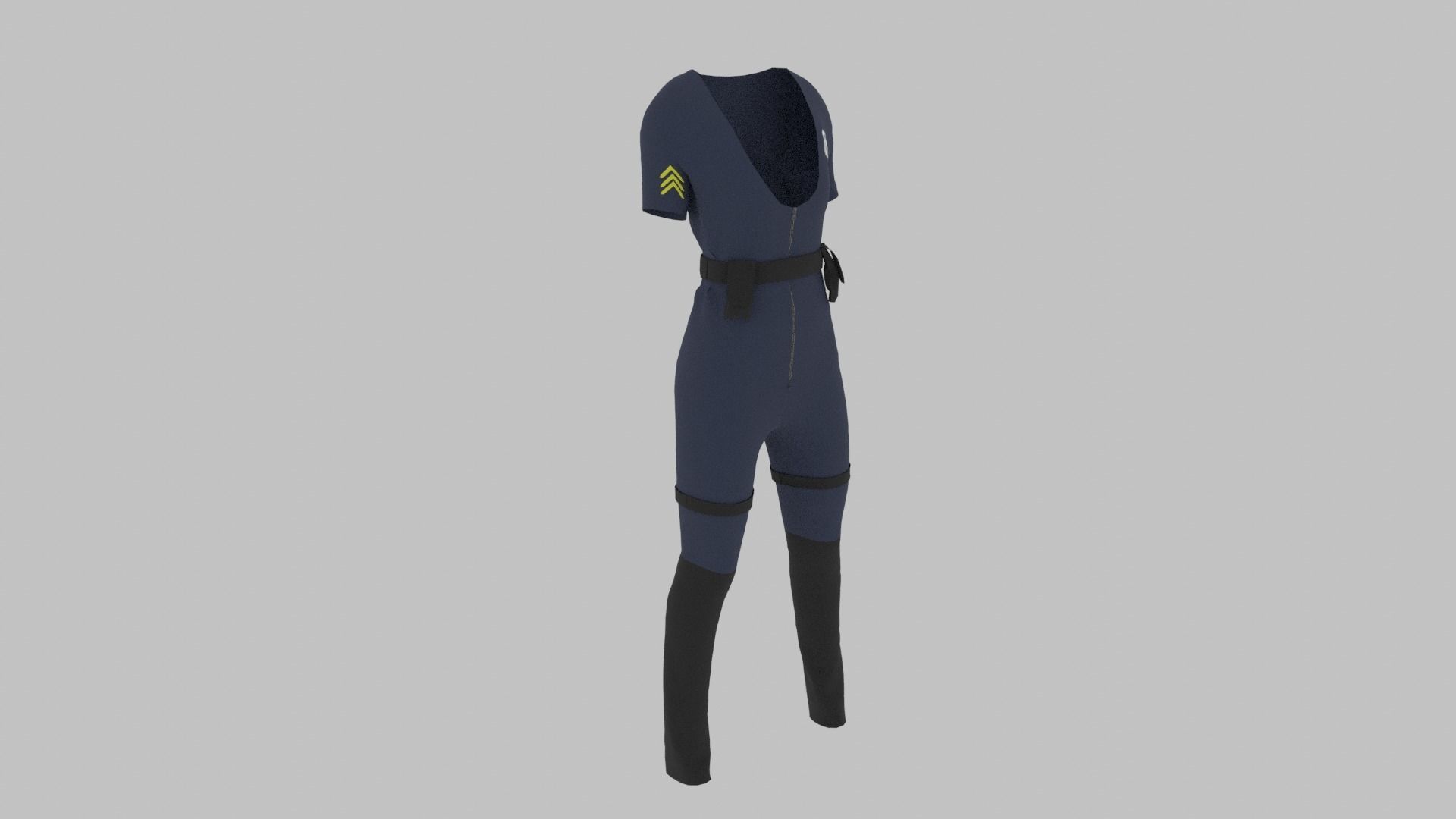 Police Uniform Low-poly 3D model_2