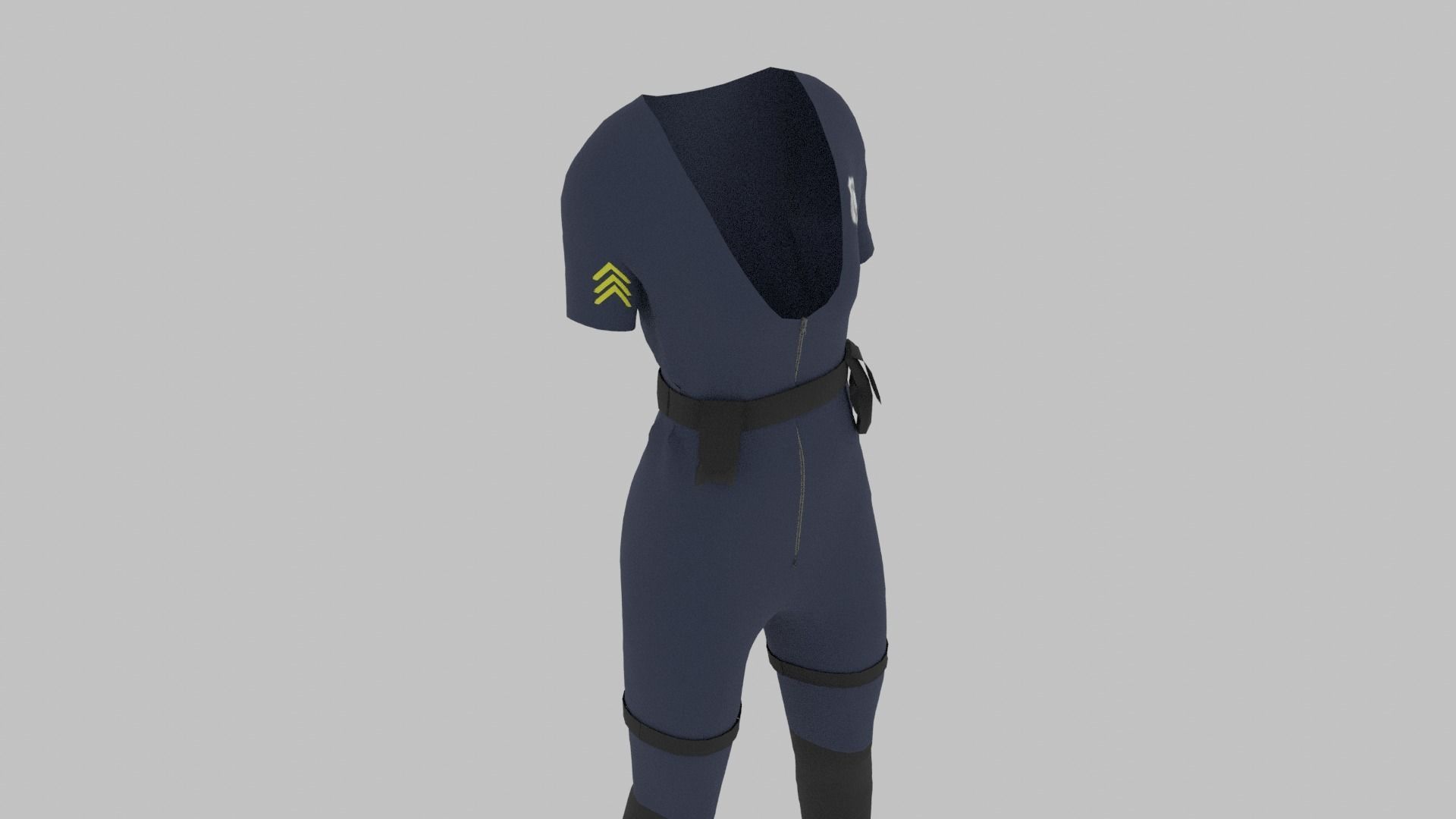 Police Uniform Low-poly 3D model_4