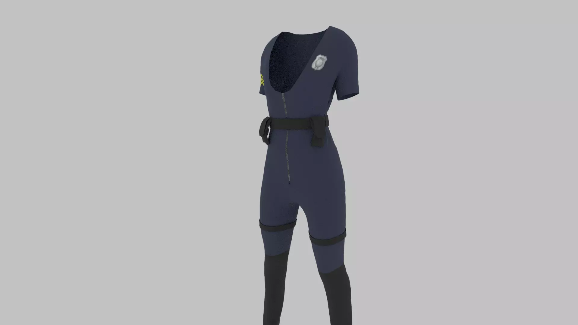 Police Uniform Low-poly 3D model_0