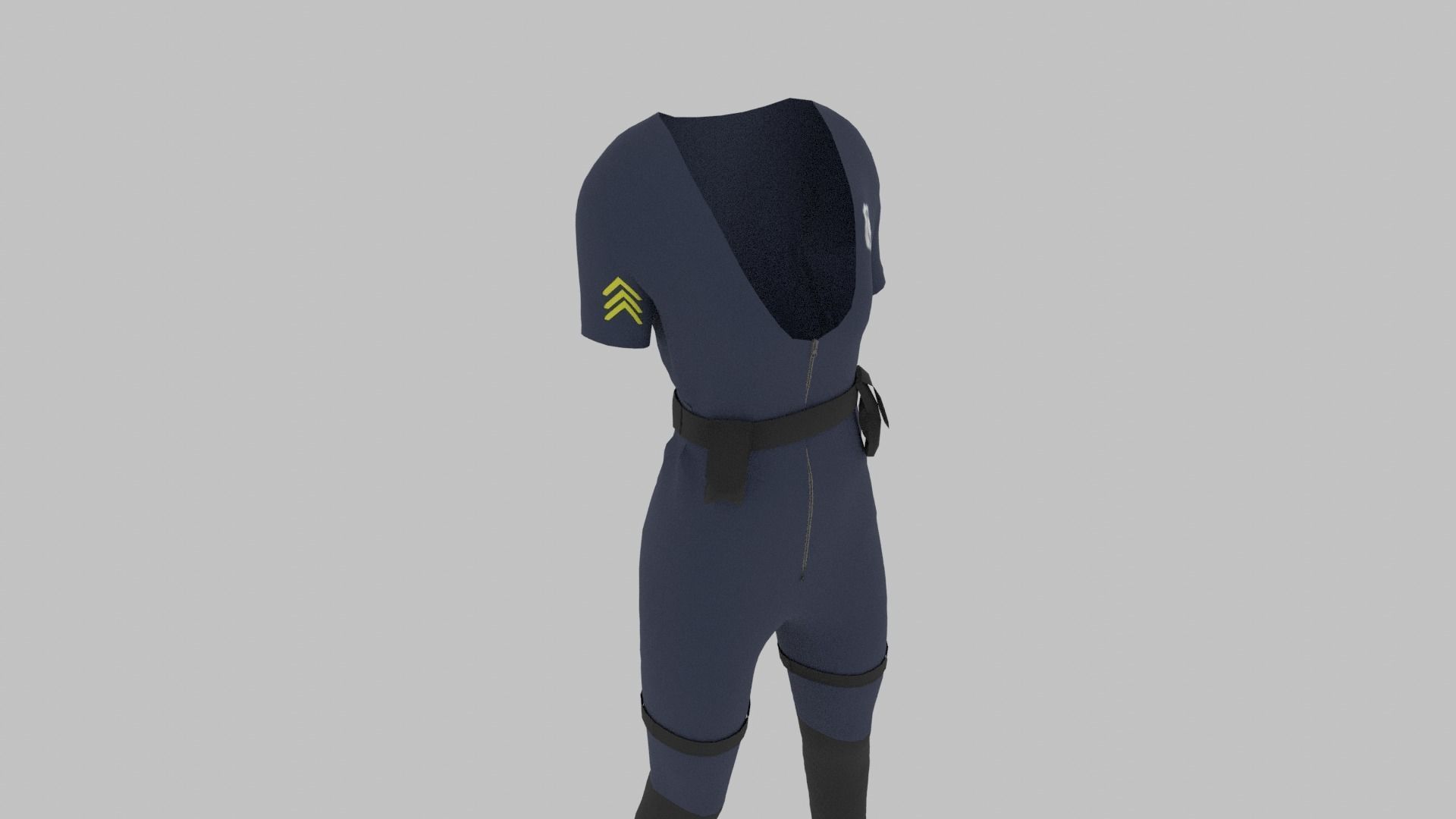 Police Uniform Low-poly 3D model_7