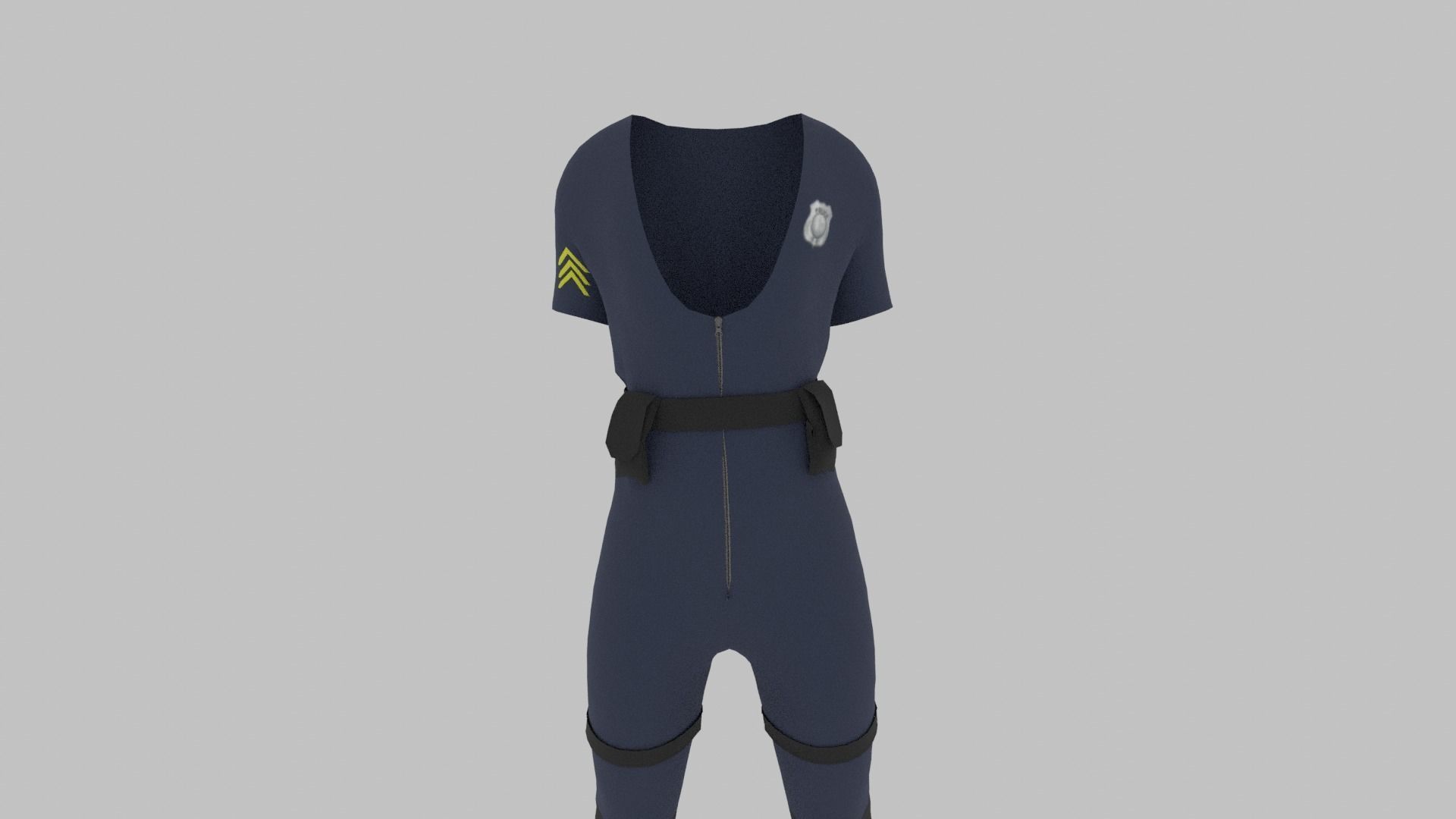 Police Uniform Low-poly 3D model_9