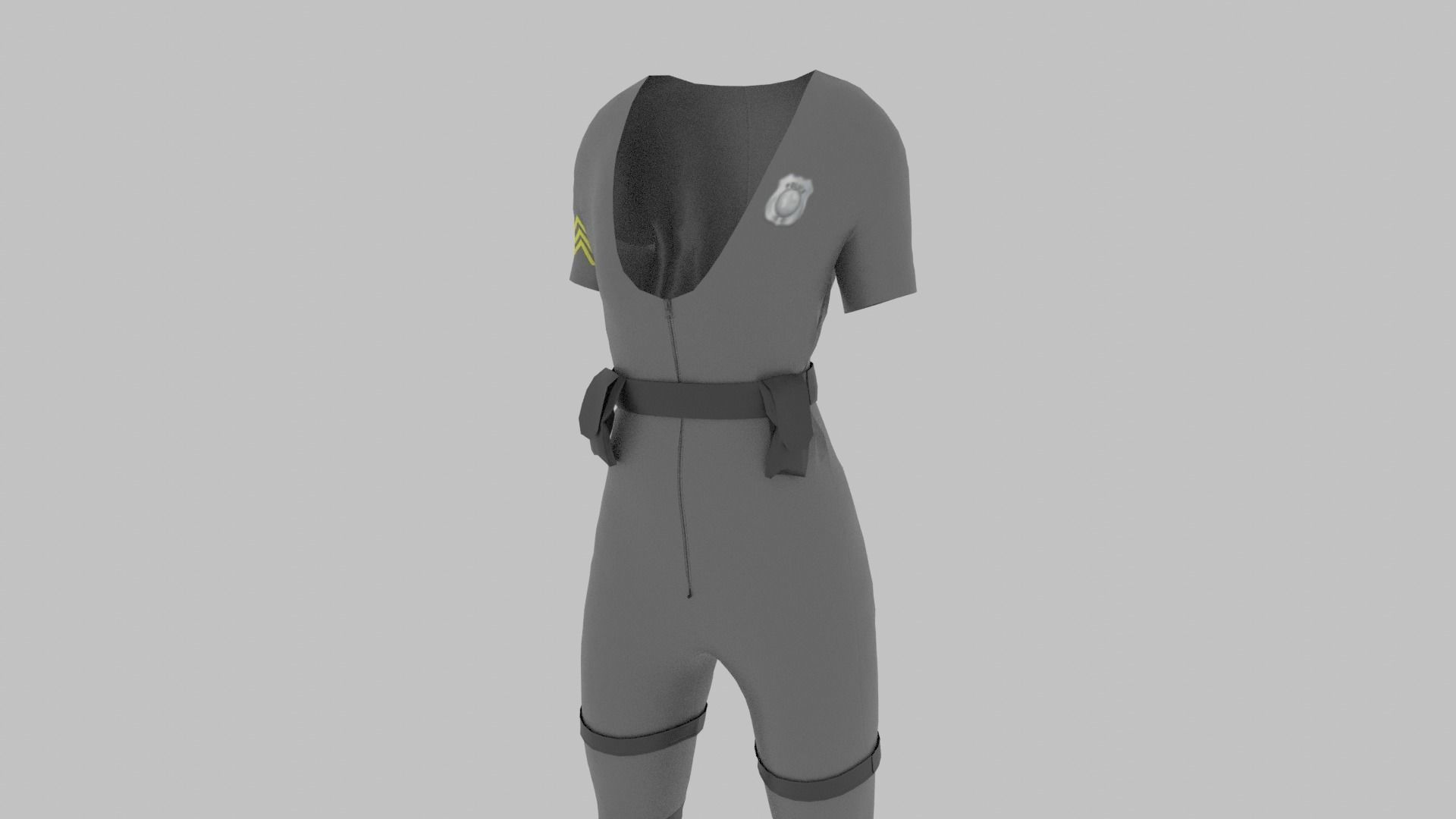 Police Uniform Low-poly 3D model_8