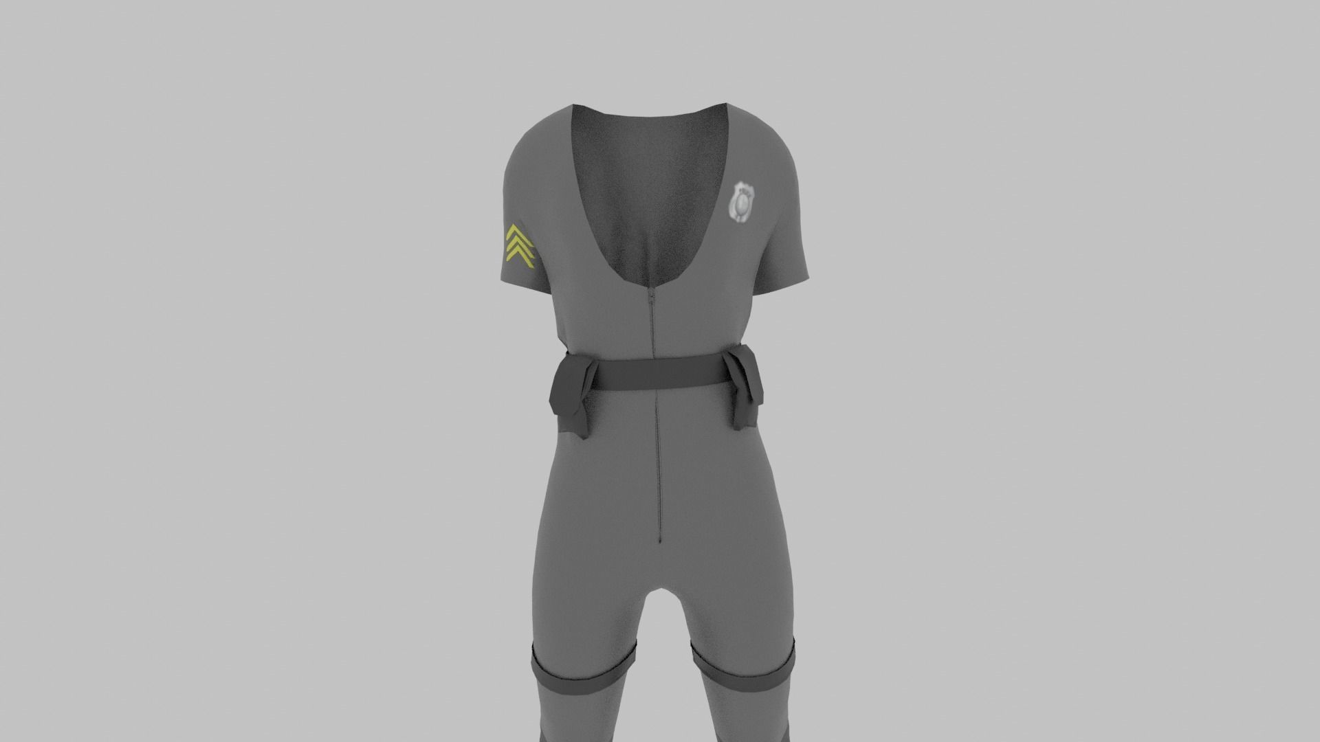 Police Uniform Low-poly 3D model_9