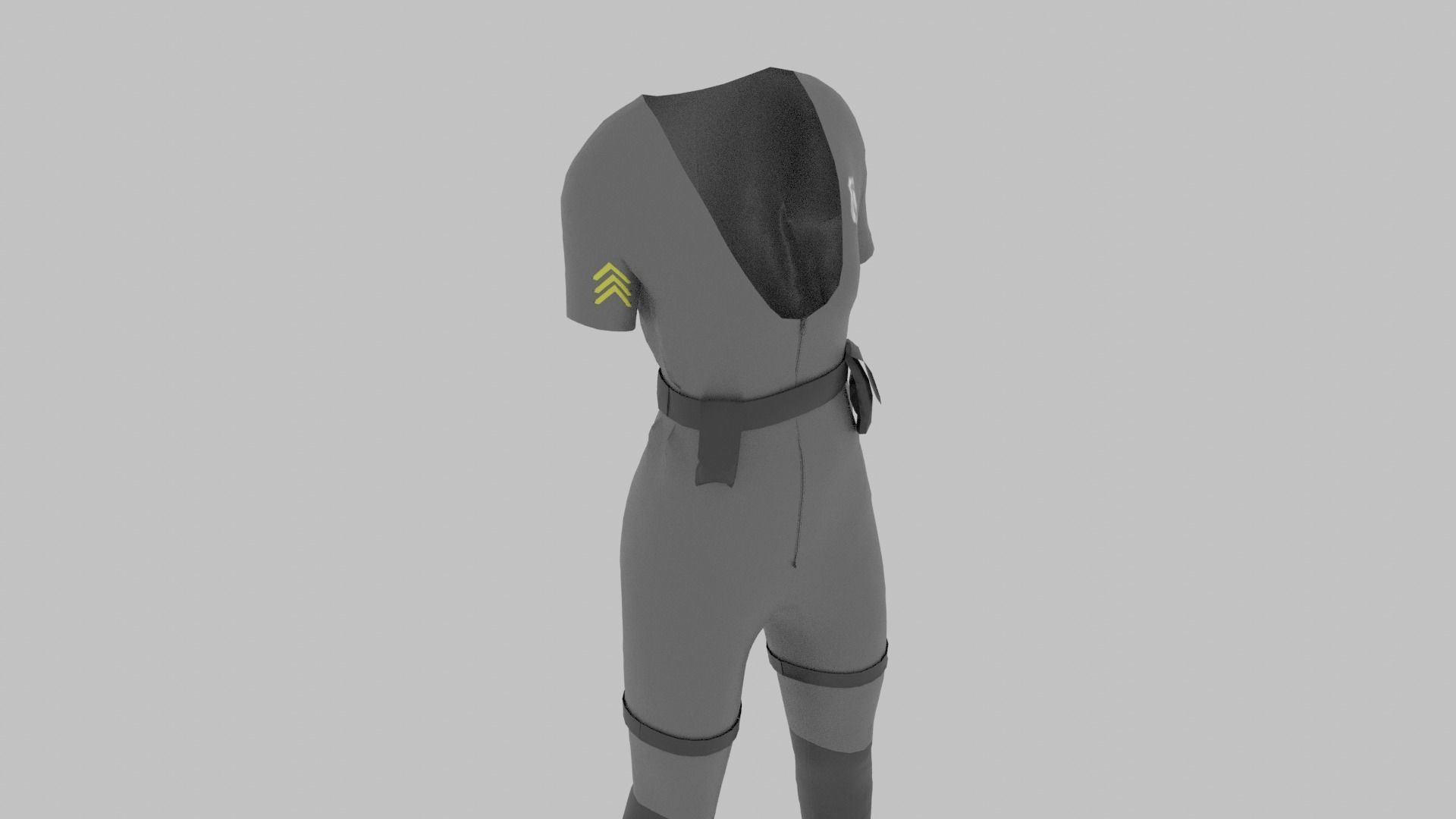 Police Uniform Low-poly 3D model_4