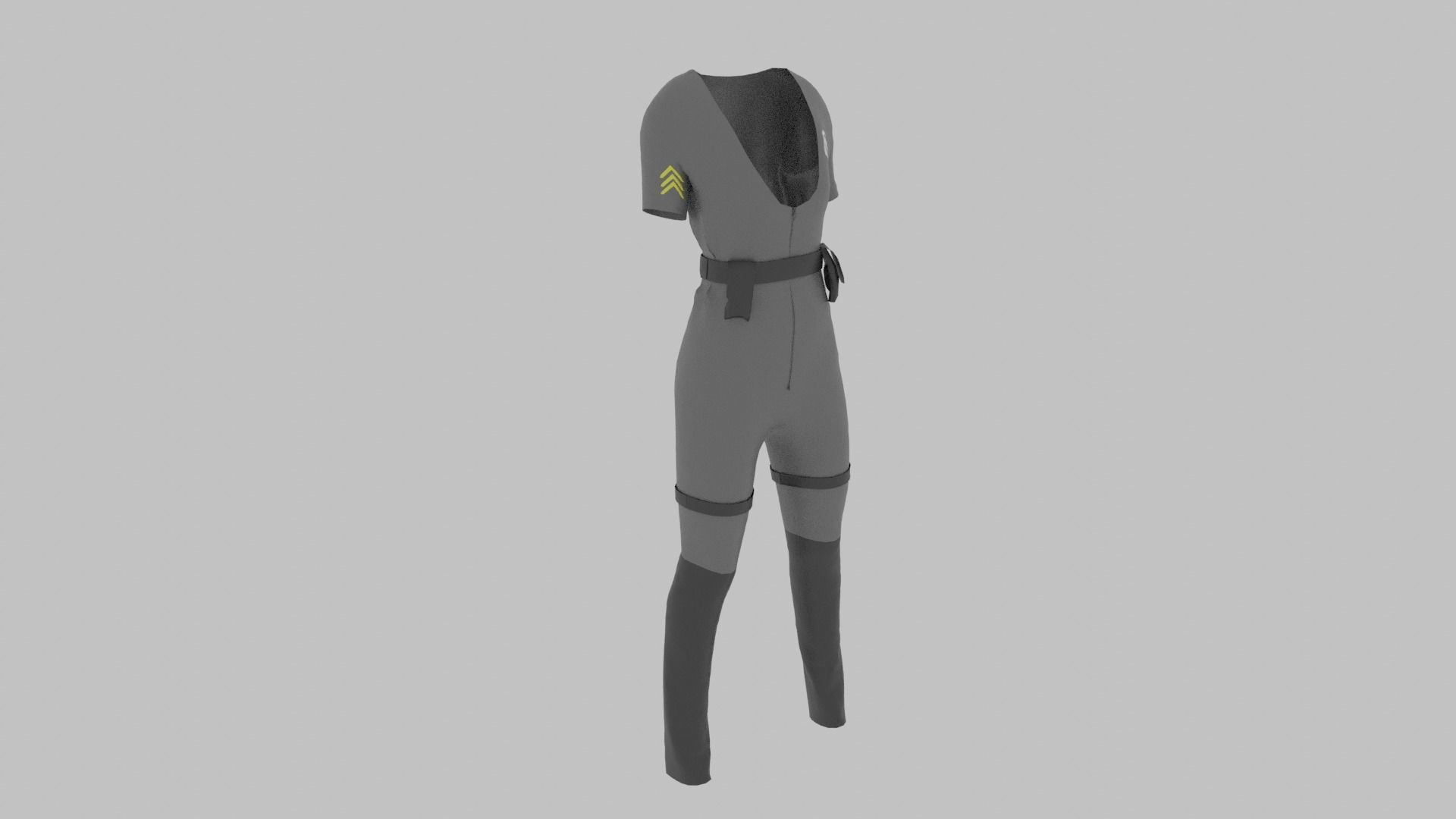 Police Uniform Low-poly 3D model_2