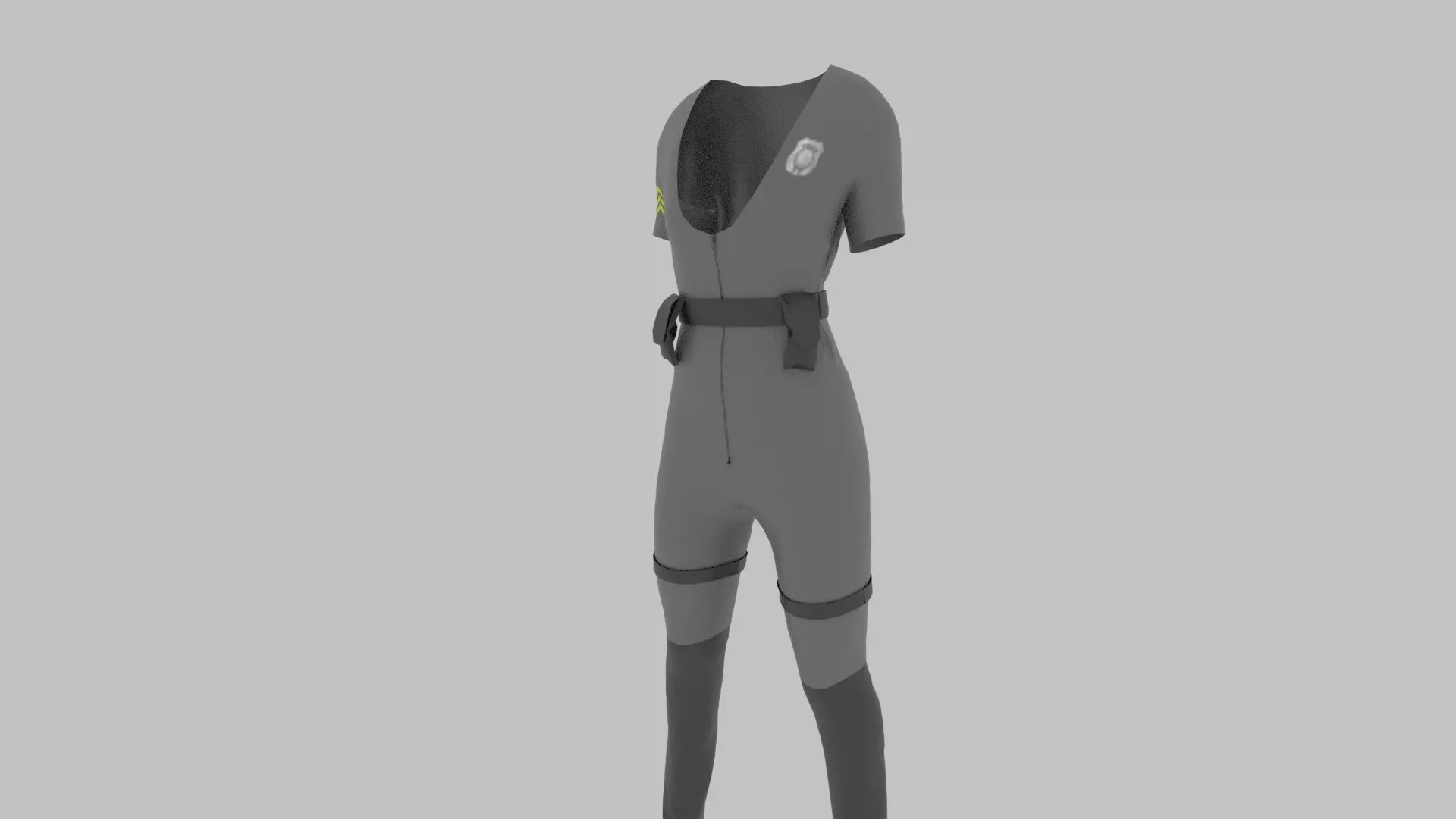 Police Uniform Low-poly 3D model_0