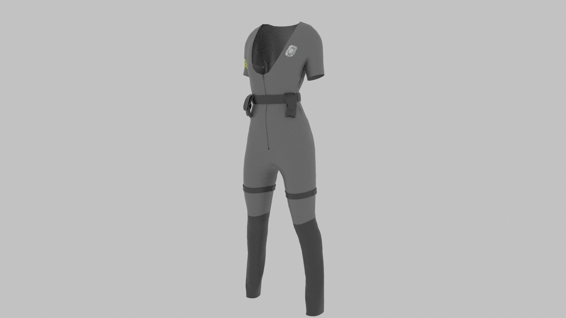 Police Uniform Low-poly 3D model_1