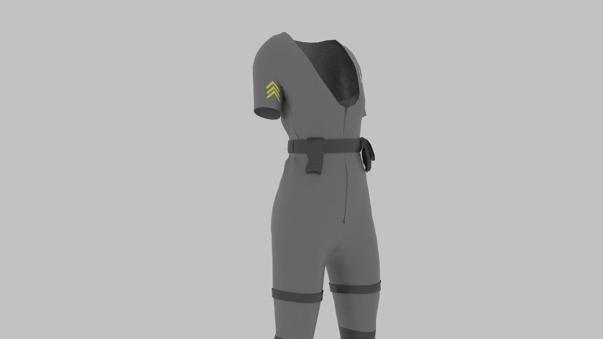 Police Uniform Low-poly 3D model_5