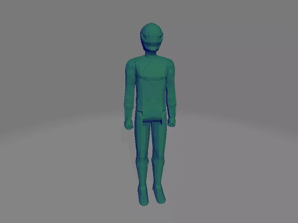 power ranger red articulated 3D print model_0