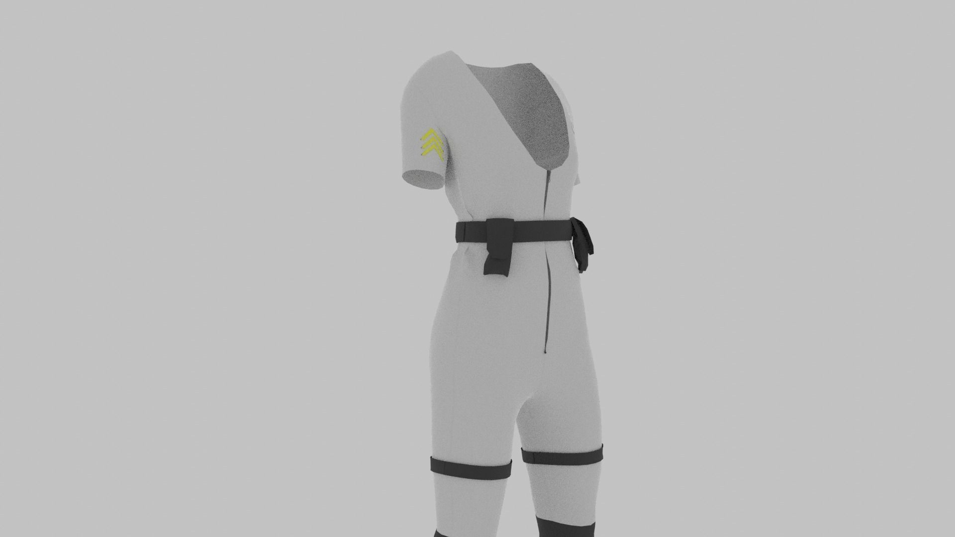 Police Uniform Low-poly 3D model_5
