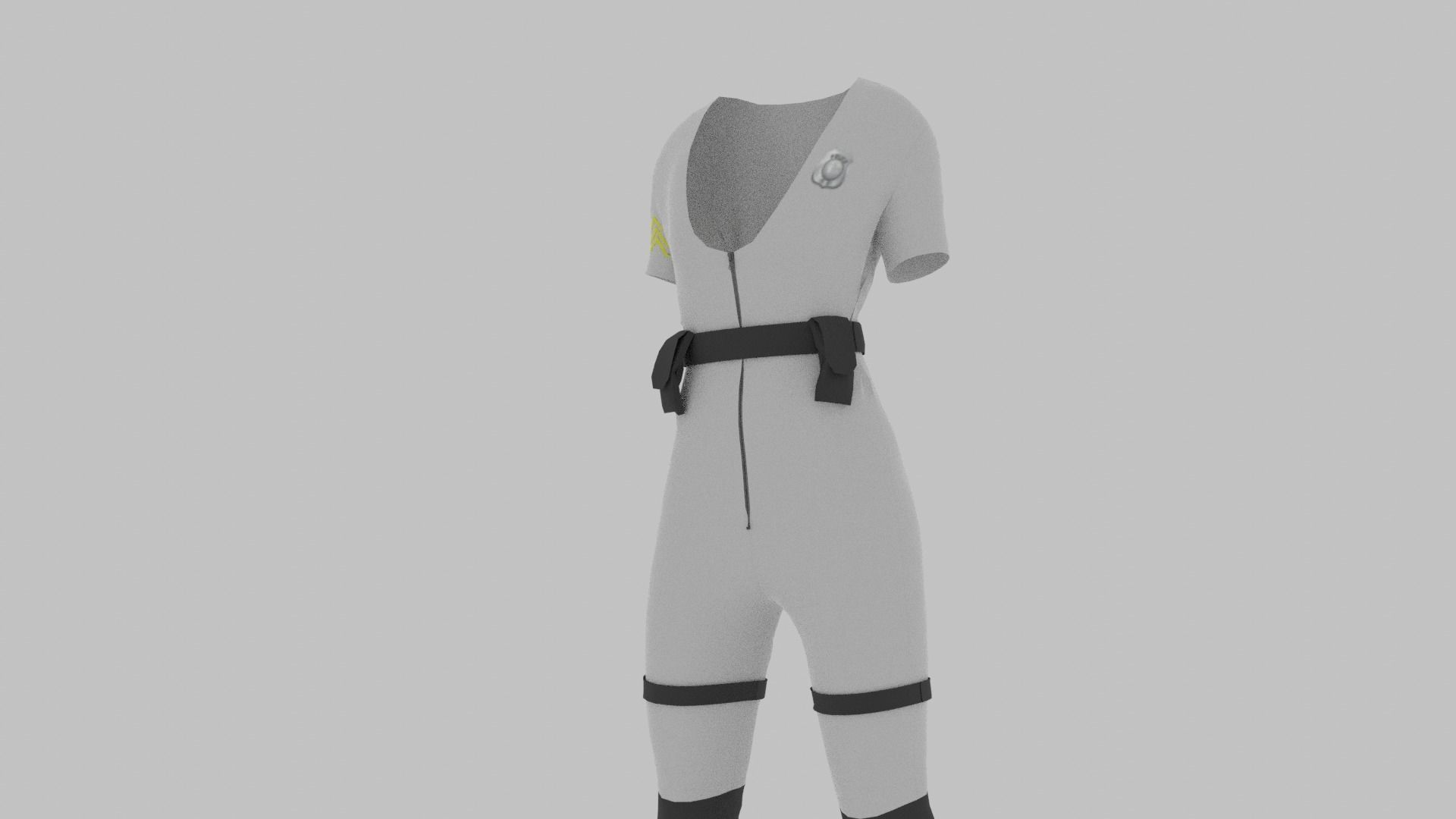 Police Uniform Low-poly 3D model_6