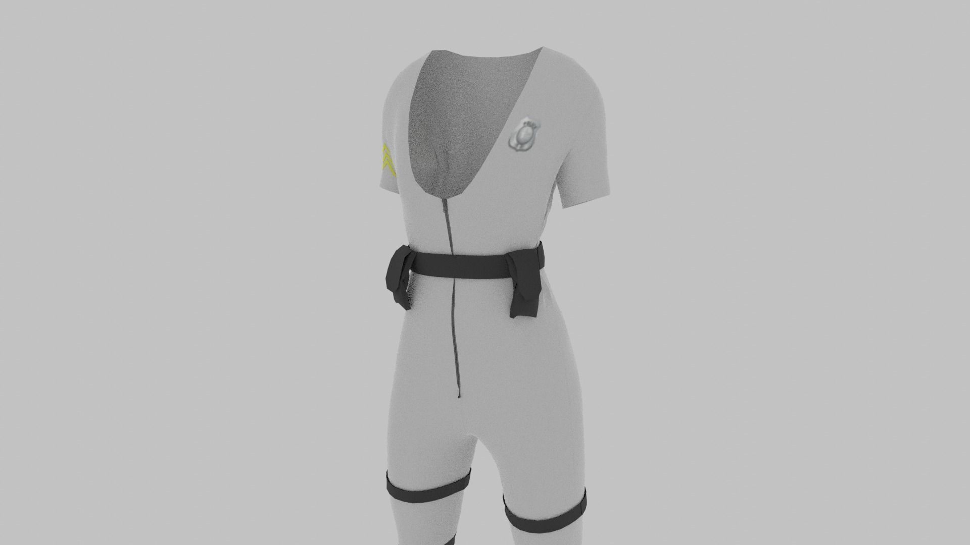 Police Uniform Low-poly 3D model_8