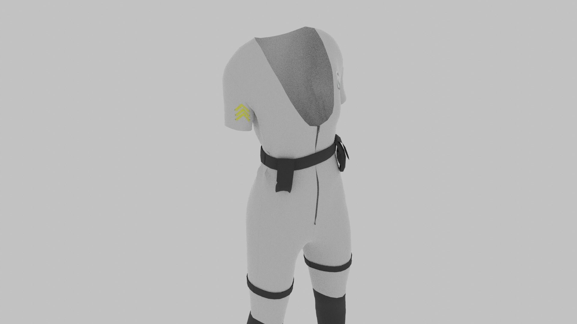 Police Uniform Low-poly 3D model_4
