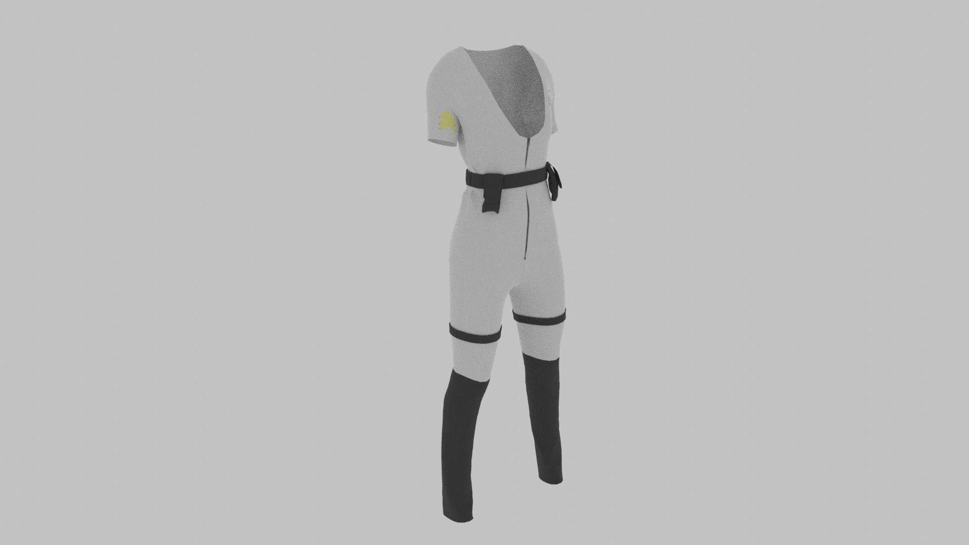 Police Uniform Low-poly 3D model_2