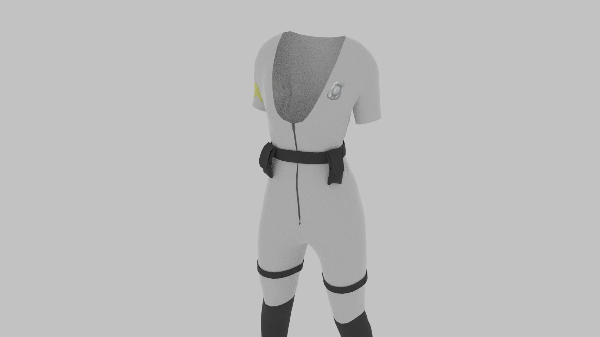 Police Uniform Low-poly 3D model_3