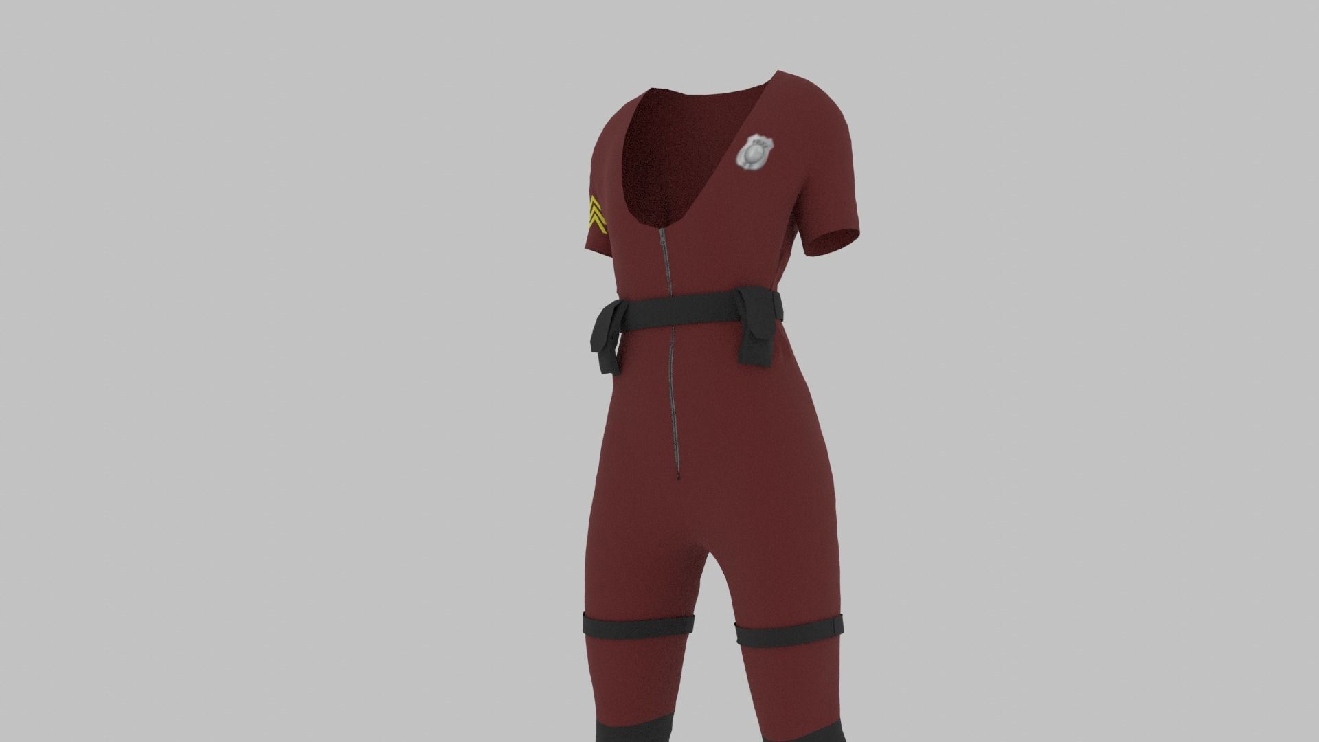 Police Uniform Low-poly 3D model_6