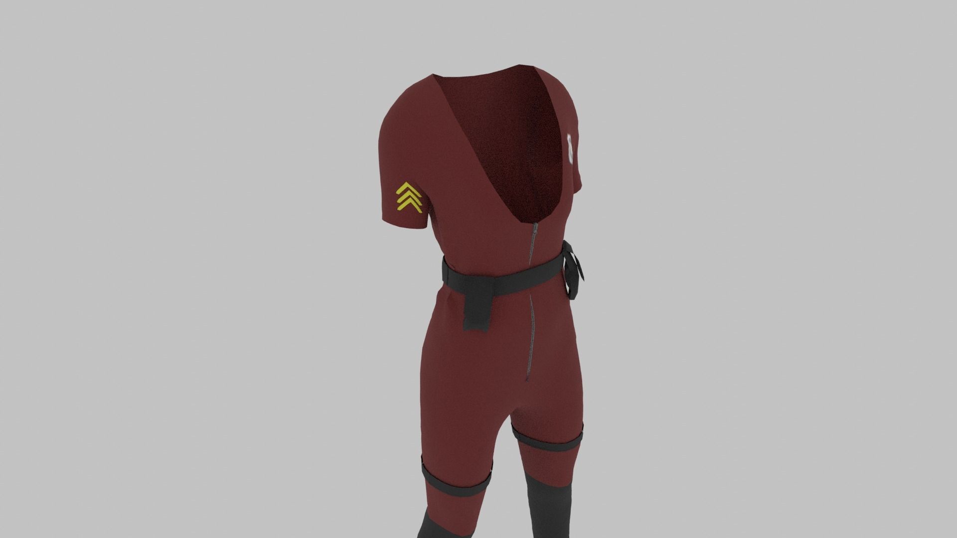 Police Uniform Low-poly 3D model_7