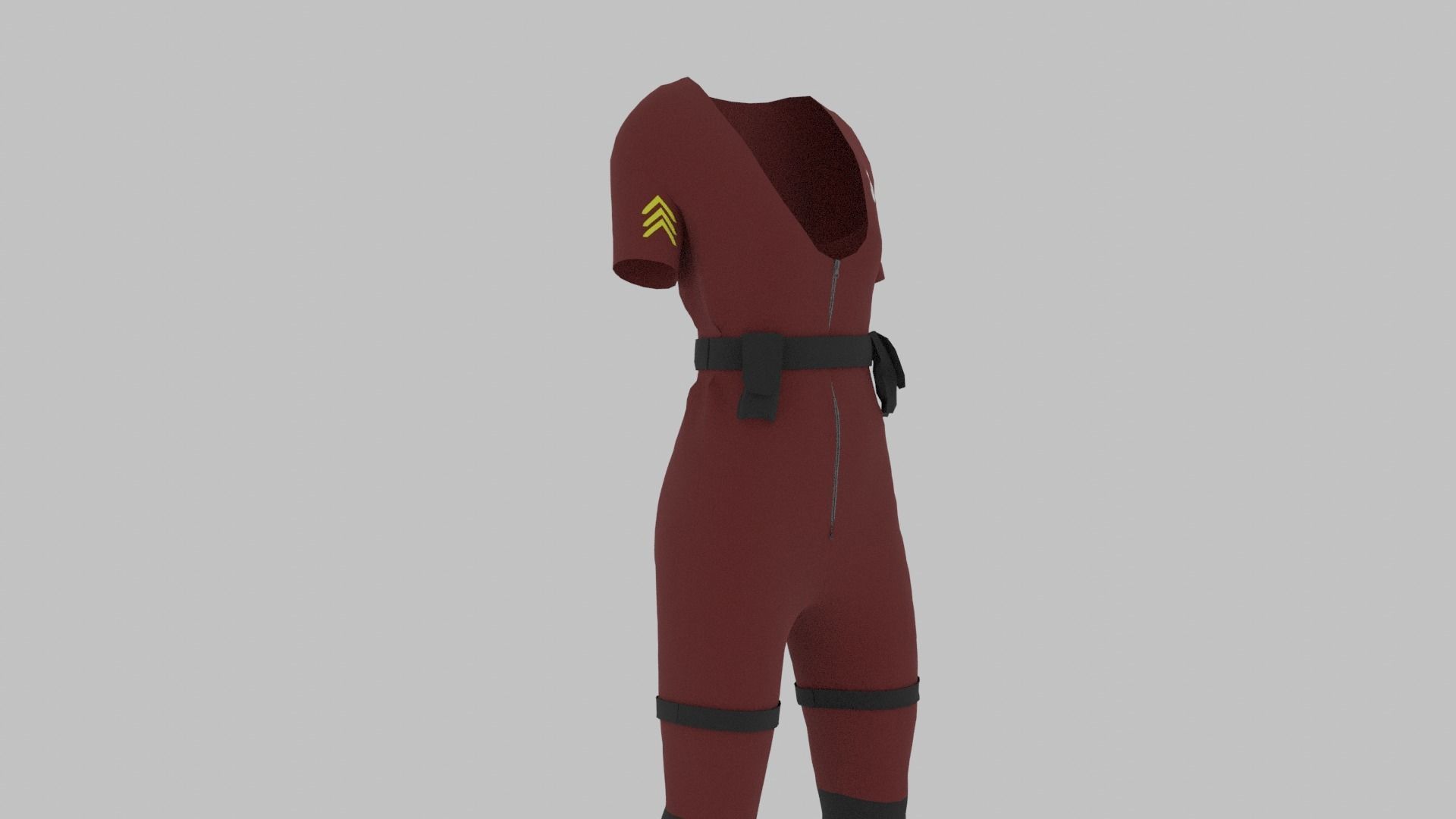 Police Uniform Low-poly 3D model_5