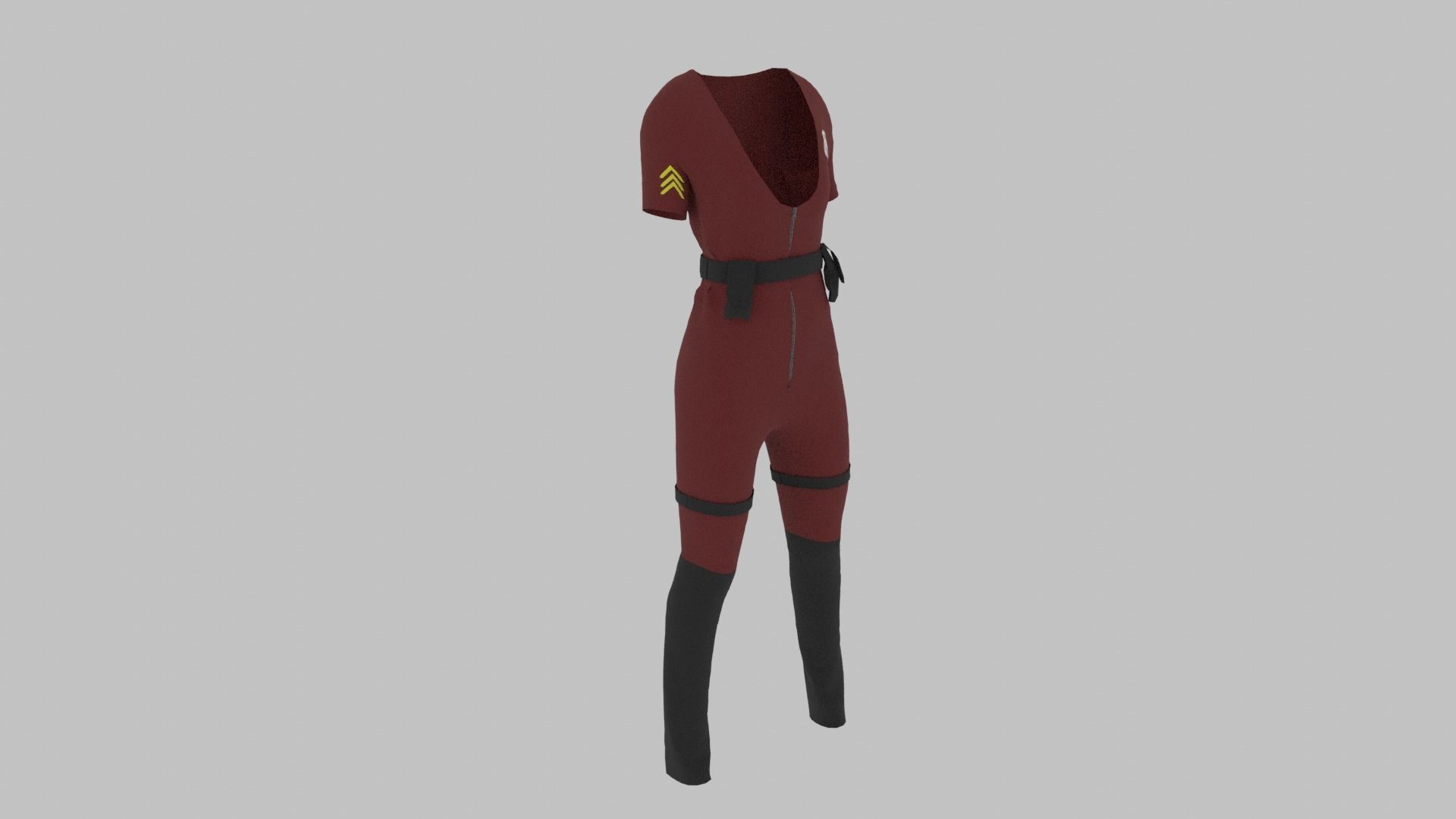 Police Uniform Low-poly 3D model_2
