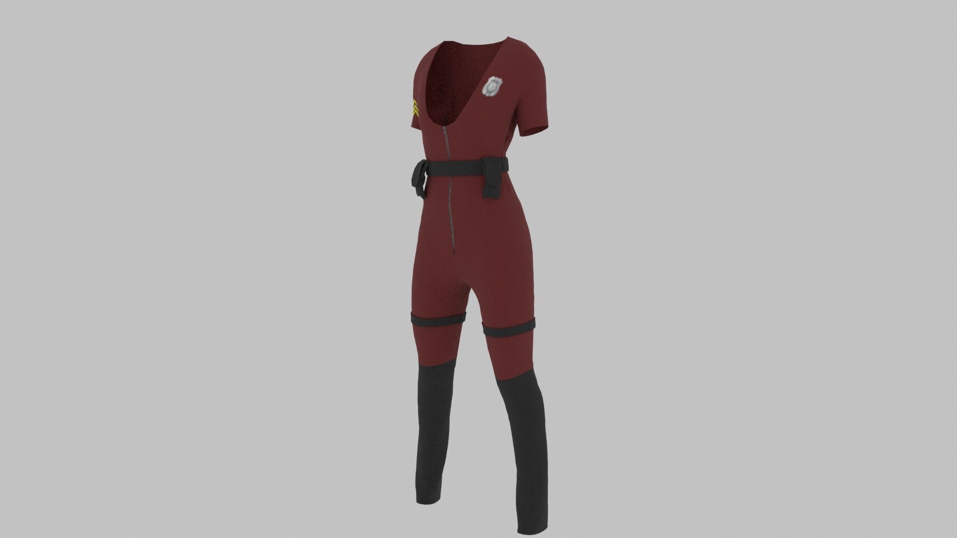 Police Uniform Low-poly 3D model_1