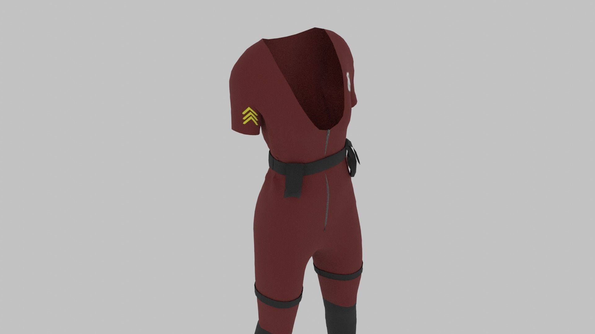 Police Uniform Low-poly 3D model_4