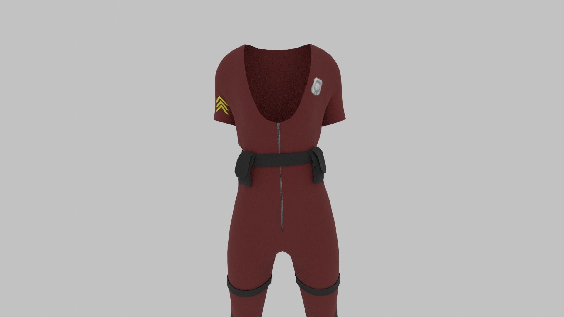 Police Uniform Low-poly 3D model_9