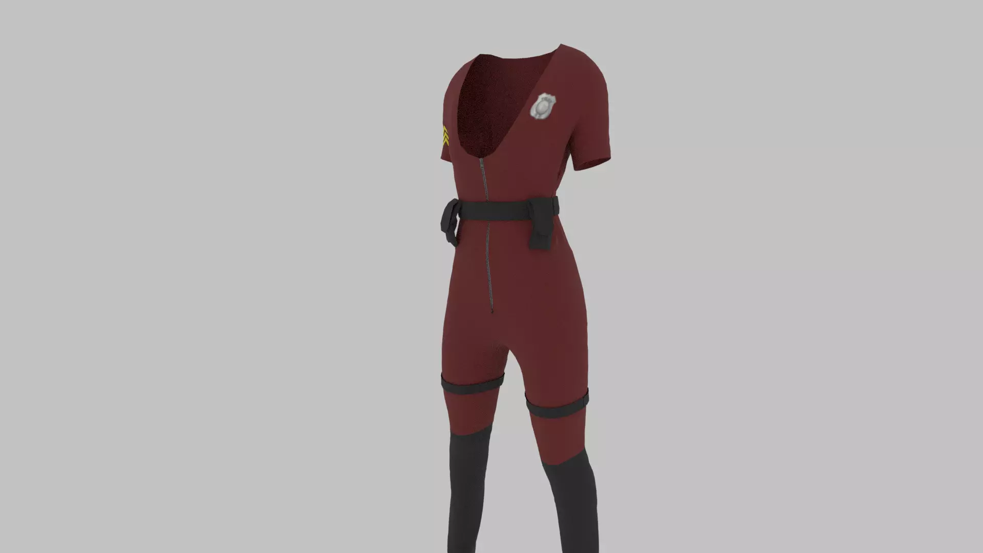 Police Uniform Low-poly 3D model_0
