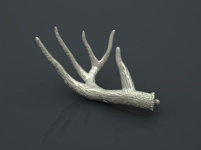 Antler Pendant 3D print model_2