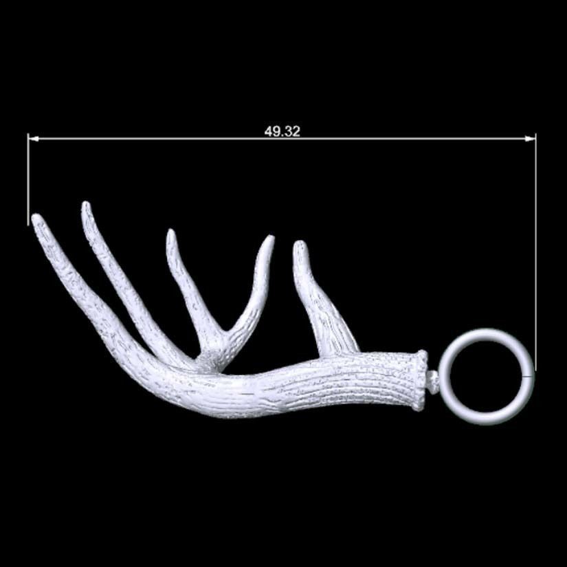 Antler Pendant 3D print model_4