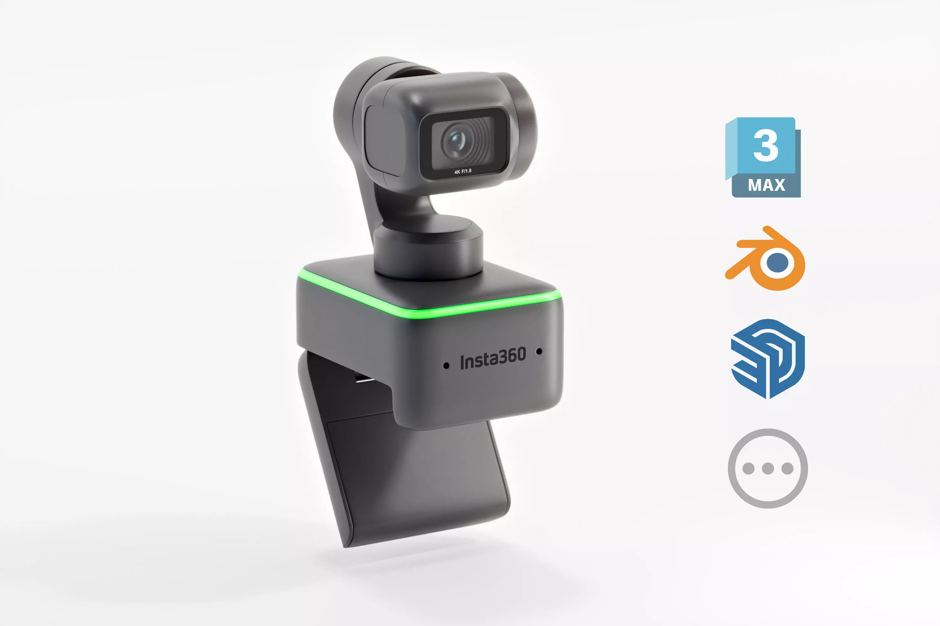 Insta360 Link - AI-powered 4K gimbal webcam 3D model_0