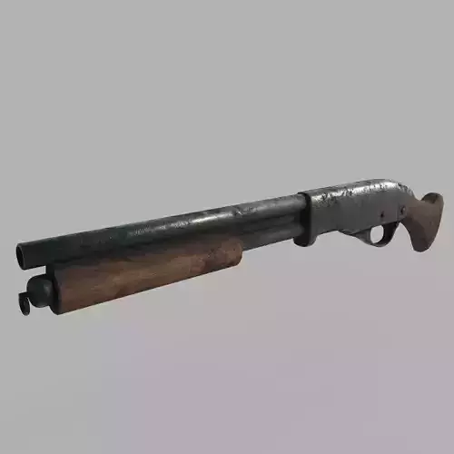 Sawed Off Shotgun Low Poly