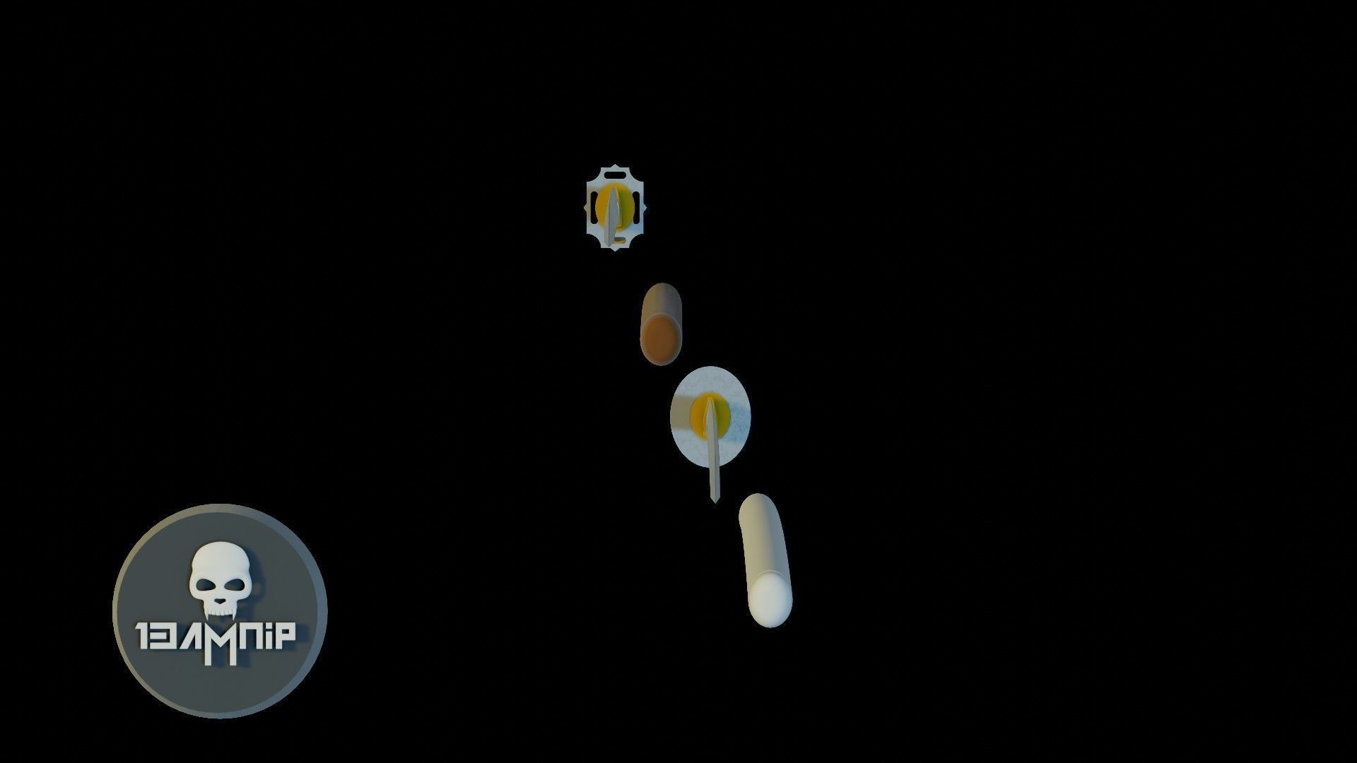 Katana two samurai swords 3D print model_3