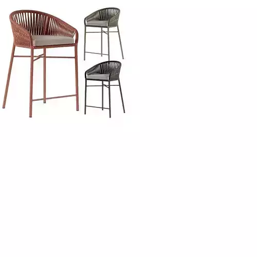 stool outdoor bar with wicker seat