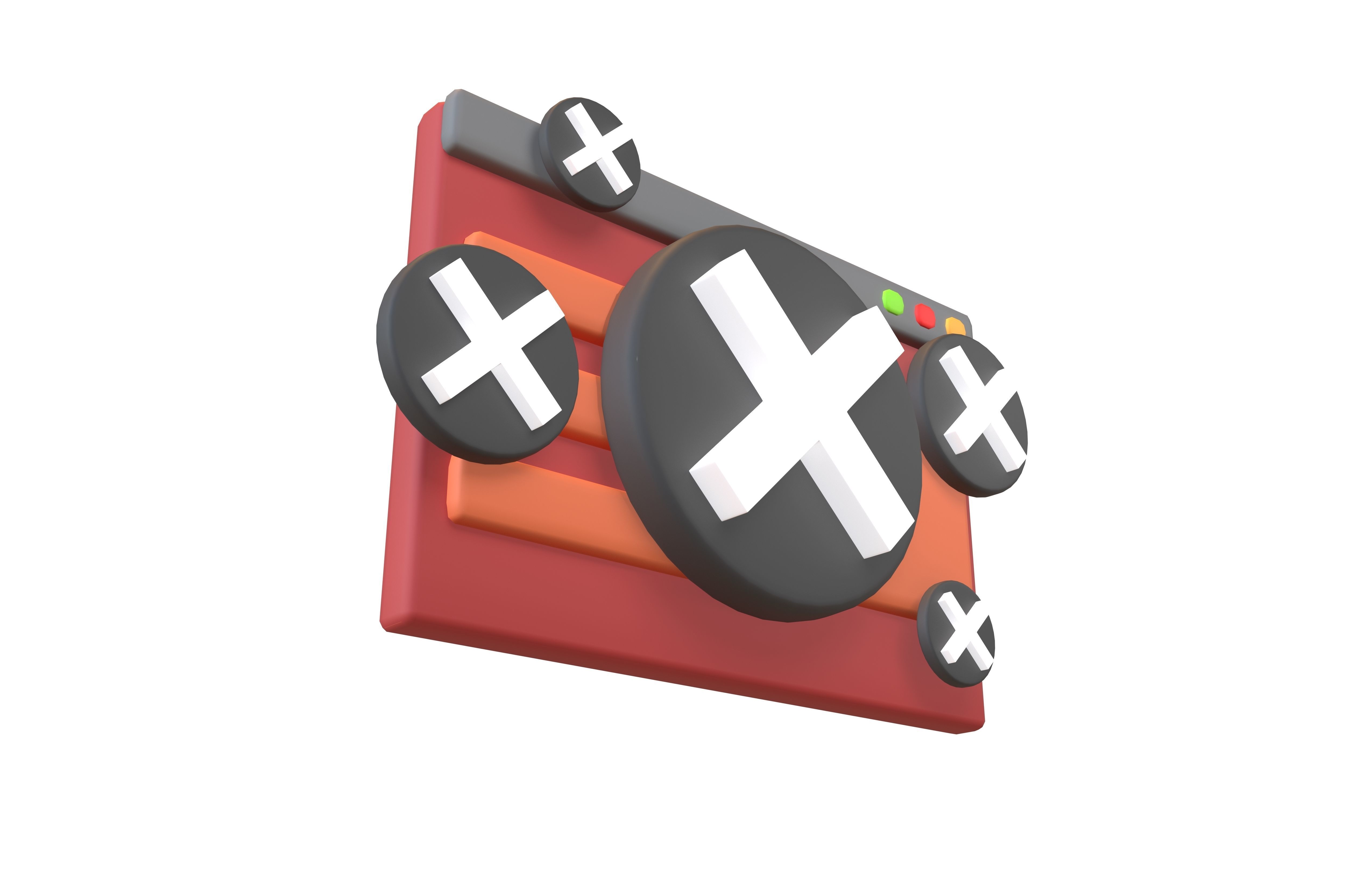 Malicious Website Icon v3 003 Low-poly 3D model_3