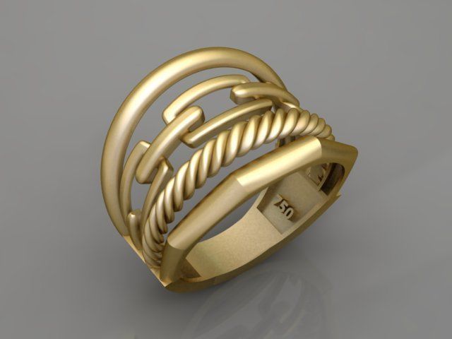 Portofino Ring 3D print model_3