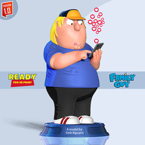 Chris Griffin - Family Guy Fanart 3D print model