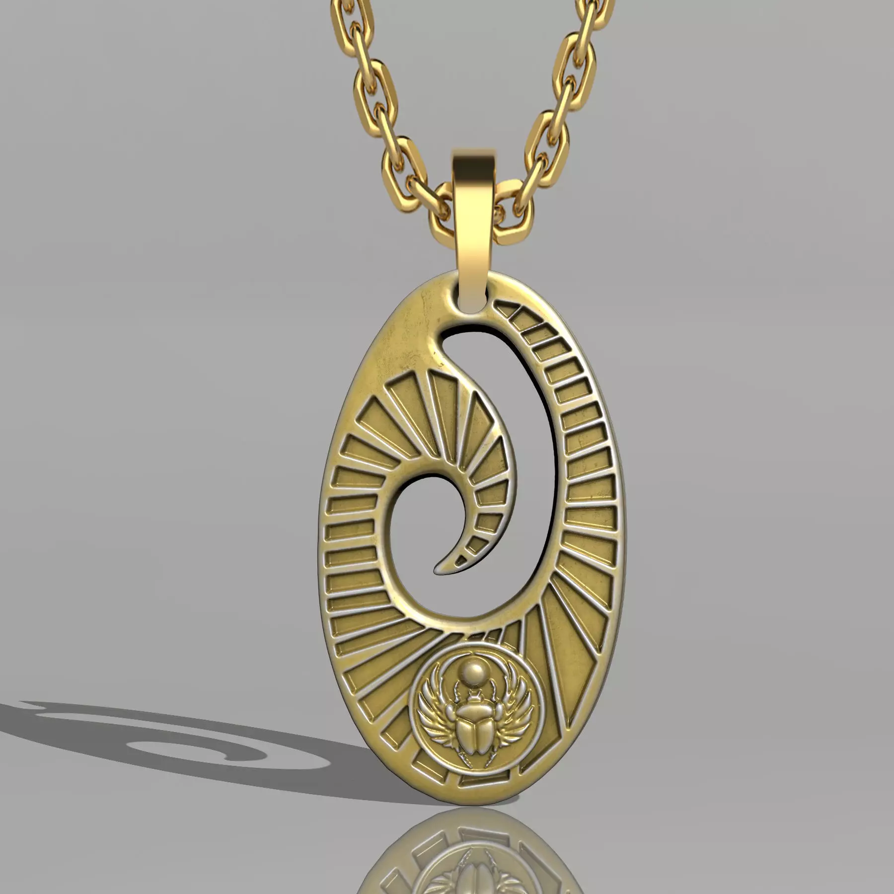 Scarab  Pendant Ancient Necklaces Pharaonic Inscriptions Egypt 3D print model_0