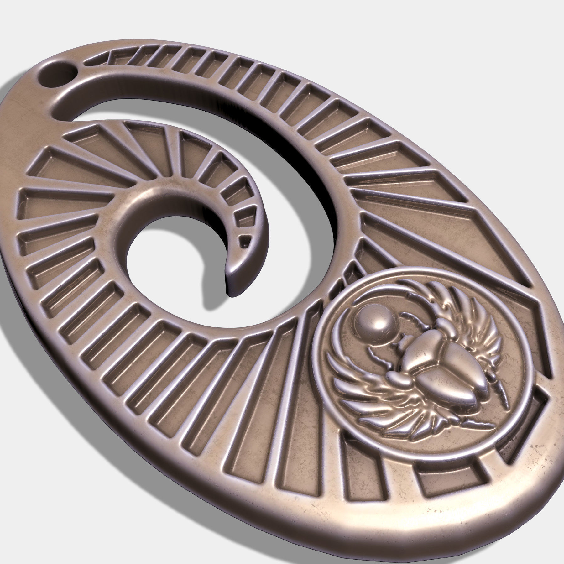 Scarab  Pendant Ancient Necklaces Pharaonic Inscriptions Egypt 3D print model_1