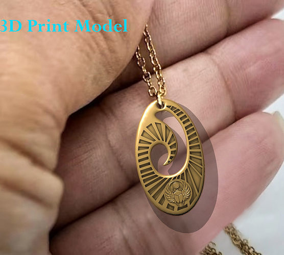 Scarab Pendant Ancient Necklaces Pharaonic Inscriptions Egypt 3D model 3D printable | CGTrader