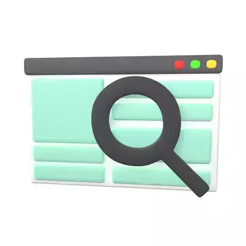Website With Search Symbol v1 001 Low-poly 3D model