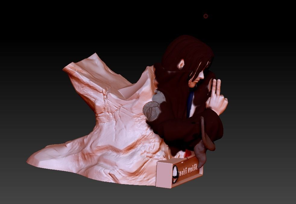 PS4 PS5 controller holder Itachi Uchiha in 1 piece 3D print model_1