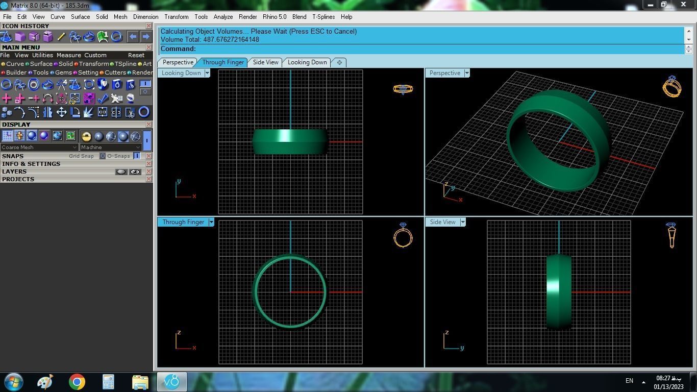 Engagement Ring 3D print model_3