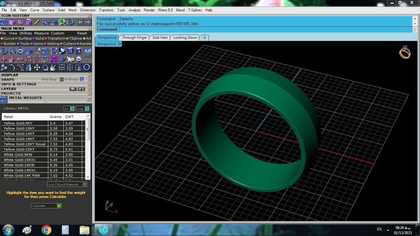 Engagement Ring 3D print model_4
