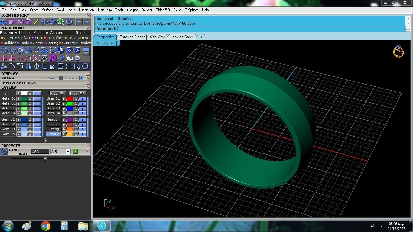 Engagement Ring 3D print model_5