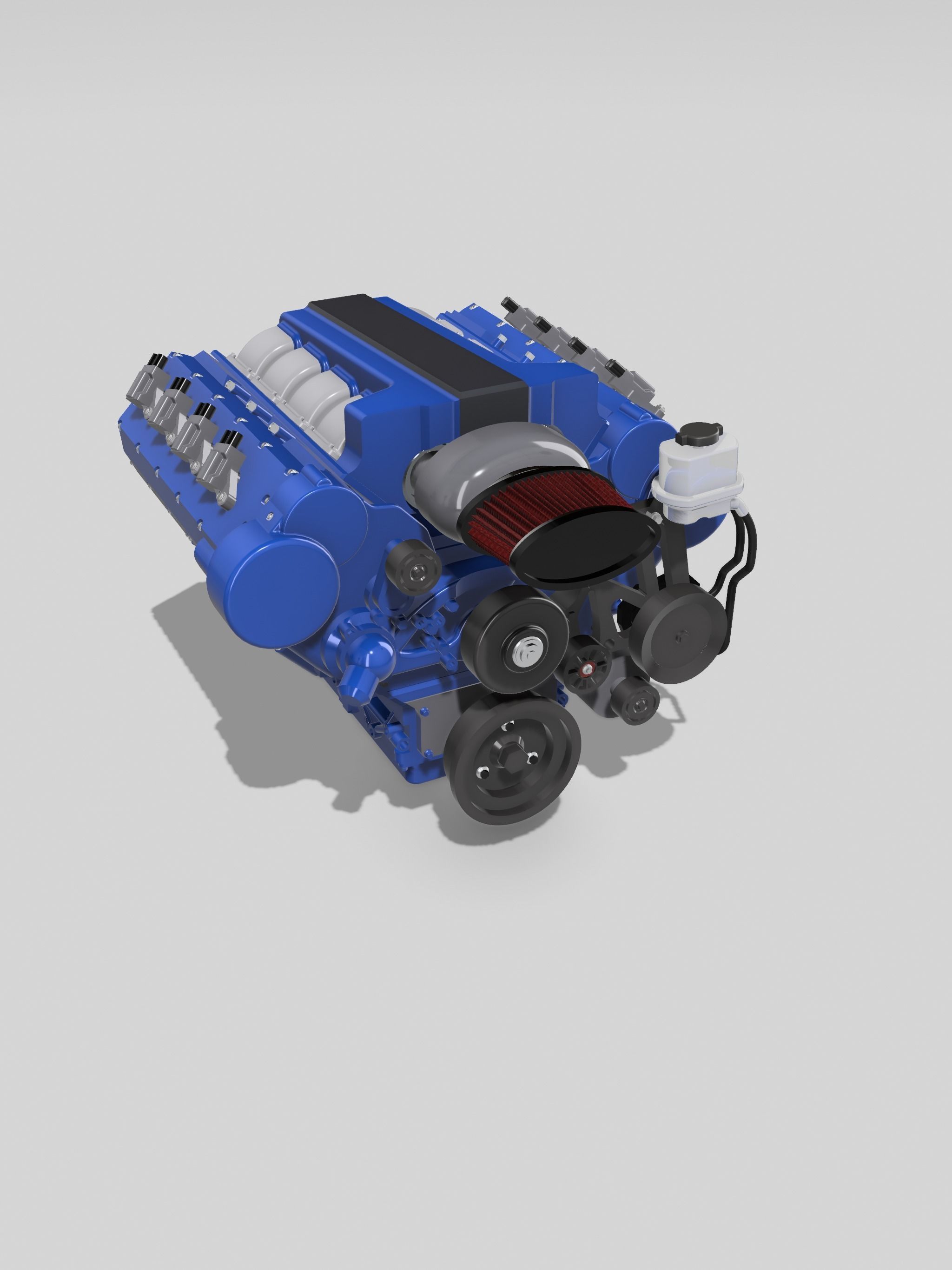 LS7 Merlin Engine Complete LSX 3D print model_2