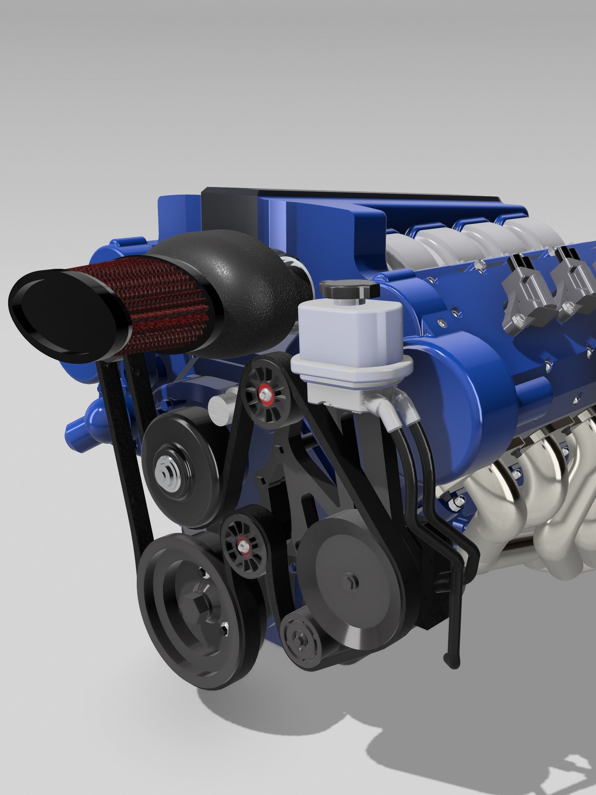 LS7 Merlin Engine Complete LSX 3D print model_4