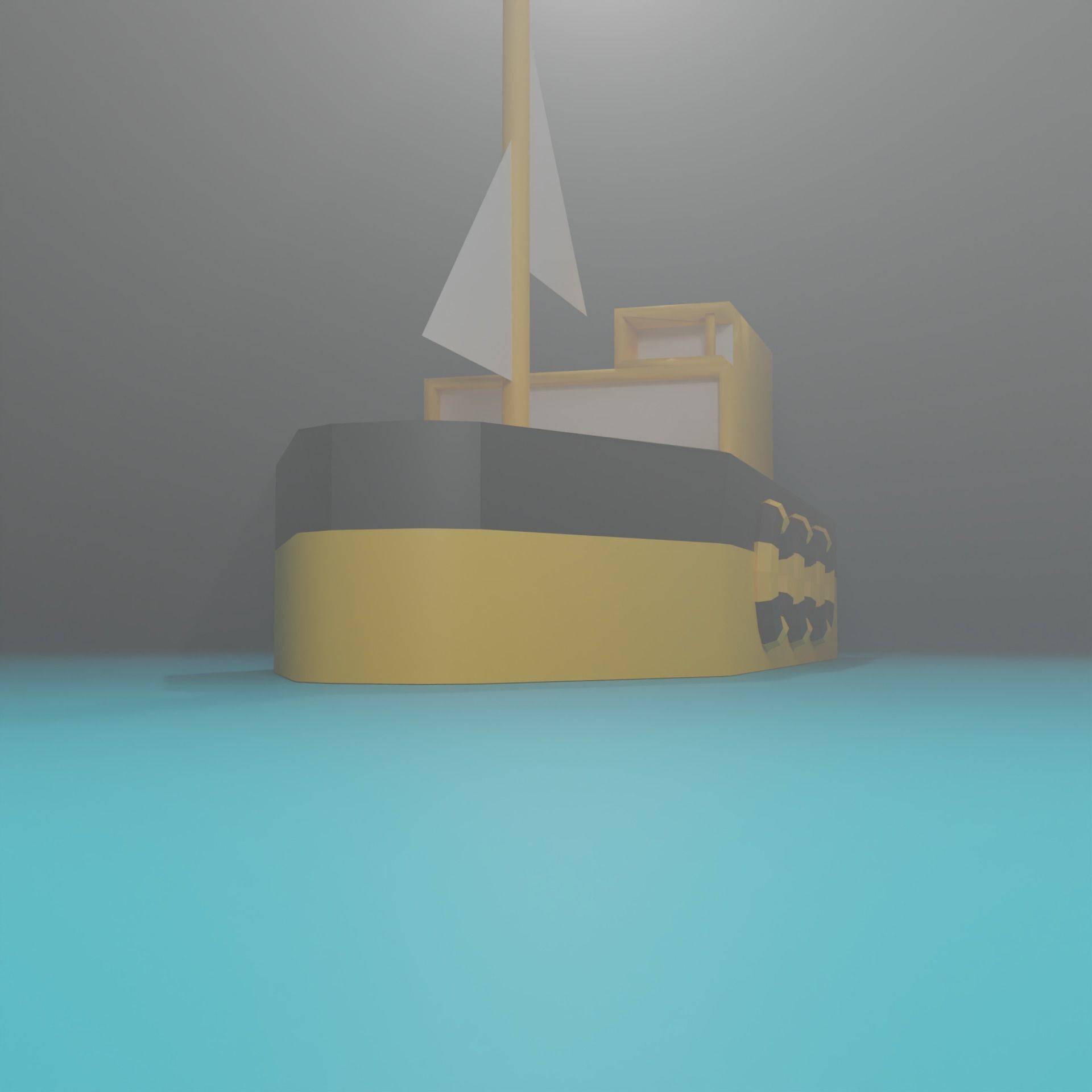 Minimalistic Low-poly Boat Elegance and Simplicity Low-poly 3D model_1